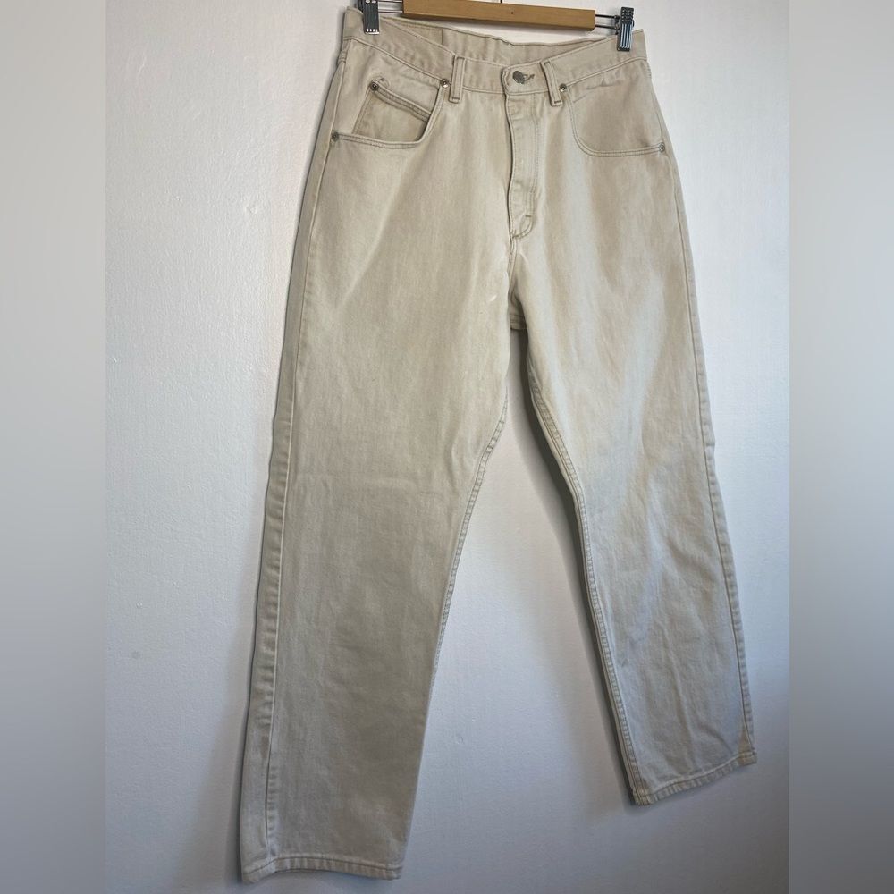 Wrangler Silver Edition Cream Jeans Size 32 Straight leg regular fit - Picture 2 of 9